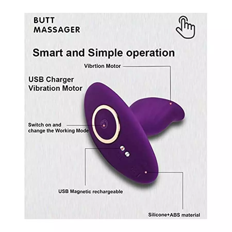 Anal Wearable Vibrators with 12 Modes for Male Masturbation Personal Massager Butt Plugs G Spot Vibrator Adults Sex Toys for Men