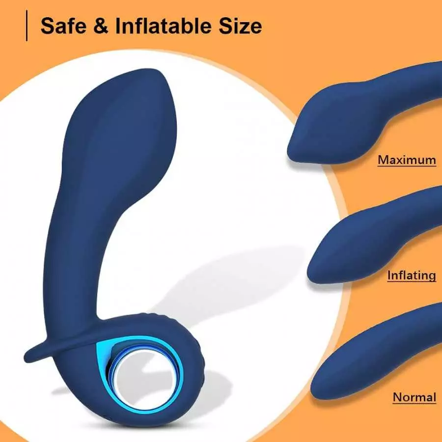 G-spot Anal Vibrator Automatic Inflatable Prostate Massager Sex Toys - Adorime Rechargeable Silicone Vibrating Butt Plug Expansi