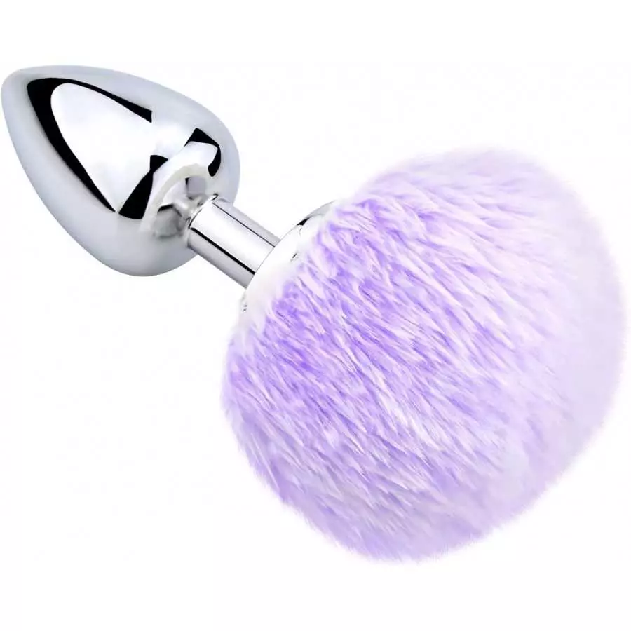 FST Anal Plug Trainer with Imitation Fluffy Bunny Tail, Stainless Steel Butt Plug Role Play Anal Sex Toys for Men Women Couples 