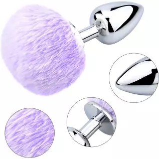FST Anal Plug Trainer with Imitation Fluffy Bunny Tail, Stainless Steel Butt Plug Role Play Anal Sex Toys for Men Women Couples FST Anal Plug Trainer with Imitation Fluffy Bunny Tail, Stainless Steel Butt Plug Role Play Anal Sex Toys for Men Women Couples
