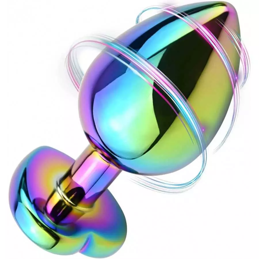 Anal Plugs 3PCS Anal Trainer Set Colorful Metal Butt Plug Heart Shape Jewelry Anal Sex Toys for Beginners Advanced Users Sex Fac