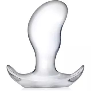 Soft Anal Plugs with Safety Base, Transparent Flexible Butt Plug Prostate Massage G-spot Stimulation Trainer with Round Unique T