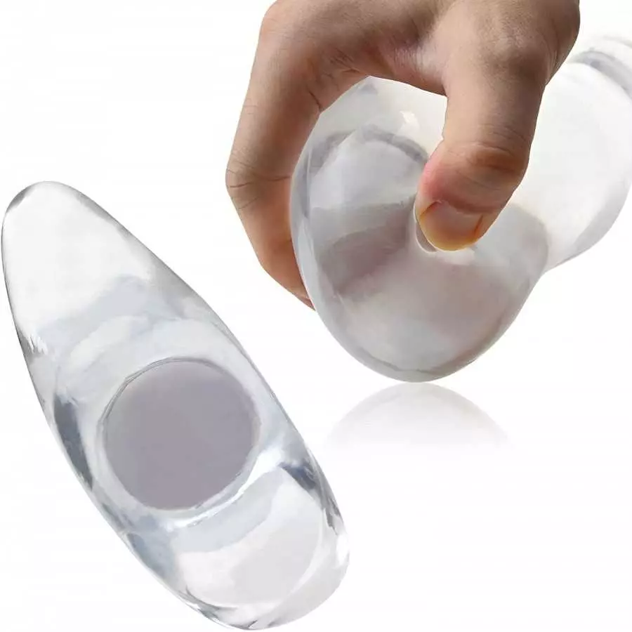 Soft Anal Plugs with Safety Base, Transparent Flexible Butt Plug Prostate Massage G-spot Stimulation Trainer with Round Unique T