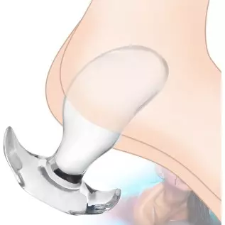 Soft Anal Plugs with Safety Base, Transparent Flexible Butt Plug Prostate Massage G-spot Stimulation Trainer with Round Unique T Soft Anal Plugs with Safety Base, Transparent Flexible Butt Plug Prostate Massage G-spot Stimulation Trainer with Round Unique T