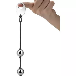 Anal Beads Anal Butt Plug with Stainless Steel Balls and Safe O Pull Ring Silicone Strap Anal Chain Anal Plug for Men Women G Sp