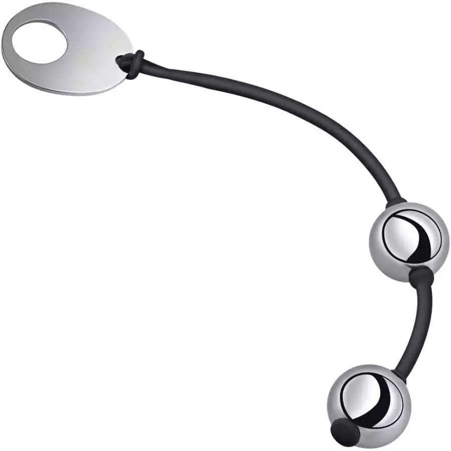 Anal Beads Anal Butt Plug with Stainless Steel Balls and Safe O Pull Ring Silicone Strap Anal Chain Anal Plug for Men Women G Sp