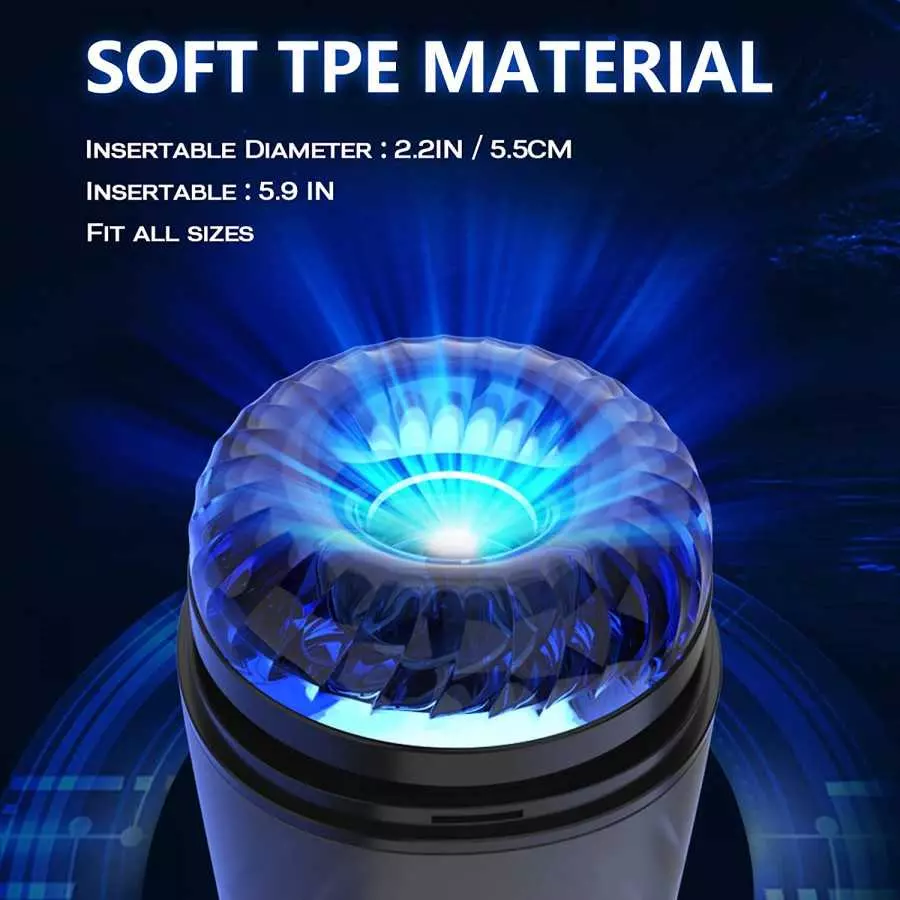 3 in 1 Automatic Male Masturbator, Masturbators Cup with 5 Thrusting & 4 Suction & 7 Vibration Modes Penis Pump, Sucking Pocket 