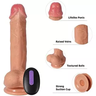 Thrusting Anal Vibrator Prostate Massager with Cock Ring, Remote Control Anal Sex Toy with 10 Thrusting & Vibrating Modes, Recha Thrusting Anal Vibrator Prostate Massager with Cock Ring, Remote Control Anal Sex Toy with 10 Thrusting & Vibrating Modes, Recha