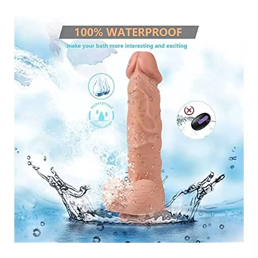 Thrusting Anal Vibrator Prostate Massager with Cock Ring, Remote Control Anal Sex Toy with 10 Thrusting & Vibrating Modes, Recha