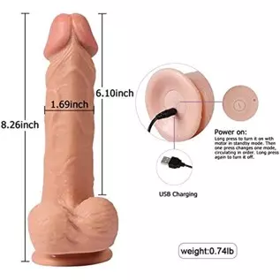 Thrusting Anal Vibrator Prostate Massager with Cock Ring, Remote Control Anal Sex Toy with 10 Thrusting & Vibrating Modes, Recha Thrusting Anal Vibrator Prostate Massager with Cock Ring, Remote Control Anal Sex Toy with 10 Thrusting & Vibrating Modes, Recha