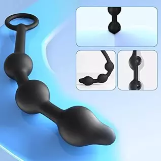 Expand Inflatable Anal Butt Plug Silicone Anal Beads with 3 Balls Detachable Needle Adjustable Size Adult Sex Toy for Gay Lesbia