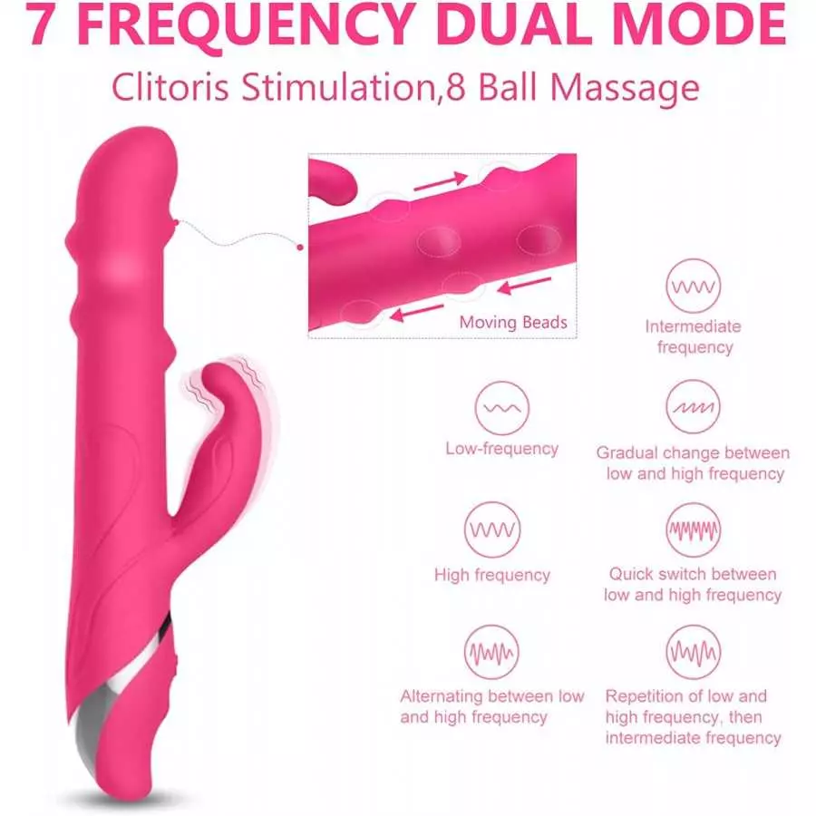 Vibrator Sex Toy Inflatable Butt Plug Rechargeable Silicone Vibrating Massager with 7 Vibrating&Expand Modes for Vagina Anus Exp
