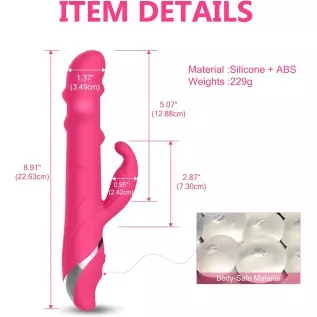 Vibrator Sex Toy Inflatable Butt Plug Rechargeable Silicone Vibrating Massager with 7 Vibrating&Expand Modes for Vagina Anus Exp