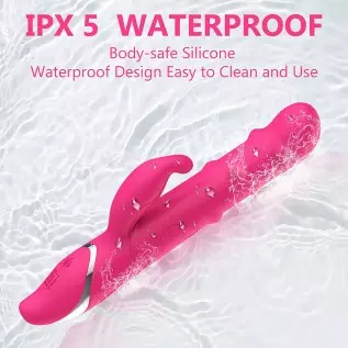 Vibrator Sex Toy Inflatable Butt Plug Rechargeable Silicone Vibrating Massager with 7 Vibrating&Expand Modes for Vagina Anus Exp