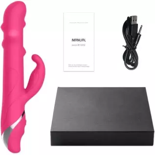 Vibrator Sex Toy Inflatable Butt Plug Rechargeable Silicone Vibrating Massager with 7 Vibrating&Expand Modes for Vagina Anus Exp