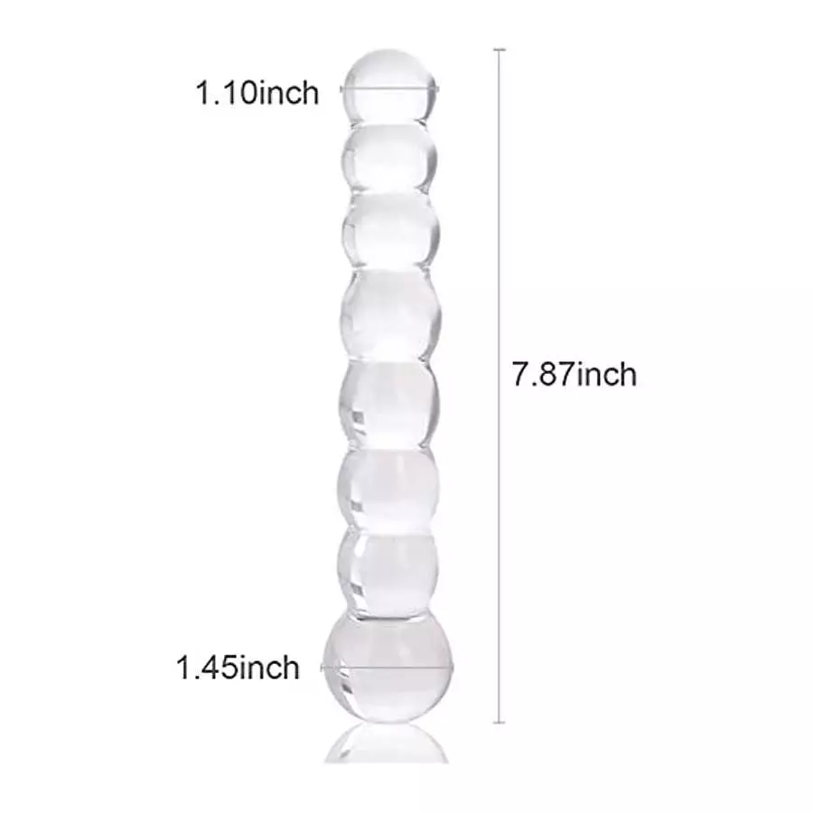 Glass Dildo, Crystal G Spot Stimulation Pleasure Wand Penis Anal Sex Toys for Couple Women Romi