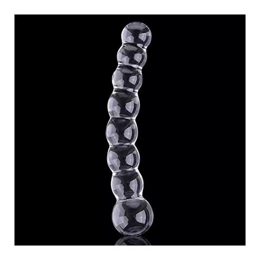 Glass Dildo, Crystal G Spot Stimulation Pleasure Wand Penis Anal Sex Toys for Couple Women Romi