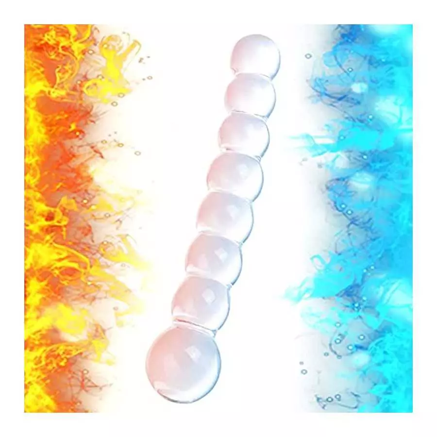 Glass Dildo, Crystal G Spot Stimulation Pleasure Wand Penis Anal Sex Toys for Couple Women Romi