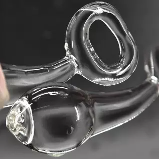 Glass Butt Plug with Pull Loop Anal Plug Prostate Massager with Spiral Texture, Long Neck and Tapered Head Fetish Anal Dilator M Glass Butt Plug with Pull Loop Anal Plug Prostate Massager with Spiral Texture, Long Neck and Tapered Head Fetish Anal Dilator M