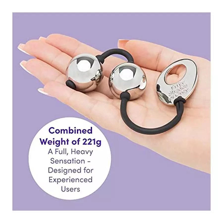 Fifty Shades of Grey Inner Goddess Silver Pleasure Balls - Exercise Kegel Balls for Women - 221g