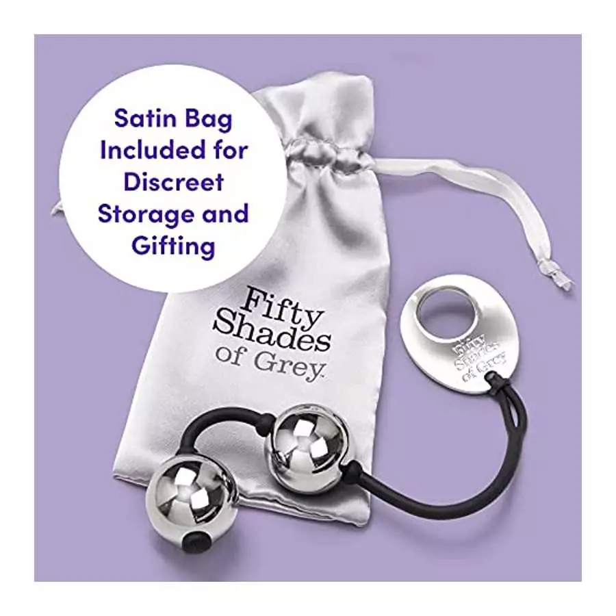 Fifty Shades of Grey Inner Goddess Silver Pleasure Balls - Exercise Kegel Balls for Women - 221g