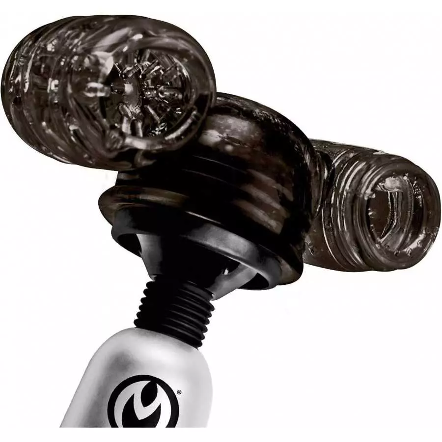 Master Series Thunder Stroke 2 in 1 Wand Masturbation Attachment, Black Master Series Thunder Stroke 2 in 1 Wand Masturbation Attachment, Black