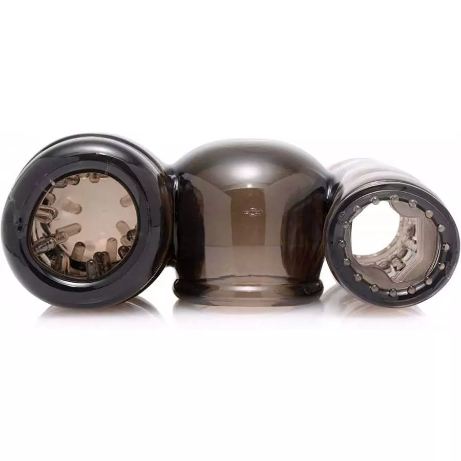 Master Series Thunder Stroke 2 in 1 Wand Masturbation Attachment, Black