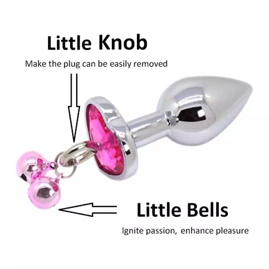 3 Pcs Anal Butt Plug Kit with Little Bells, Waterproof Stainless Steel Anus Dilator with Different Sizes, Adult Anal Trainer Sex