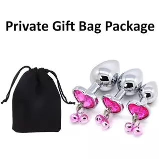 3 Pcs Anal Butt Plug Kit with Little Bells, Waterproof Stainless Steel Anus Dilator with Different Sizes, Adult Anal Trainer Sex 3 Pcs Anal Butt Plug Kit with Little Bells, Waterproof Stainless Steel Anus Dilator with Different Sizes, Adult Anal Trainer Sex