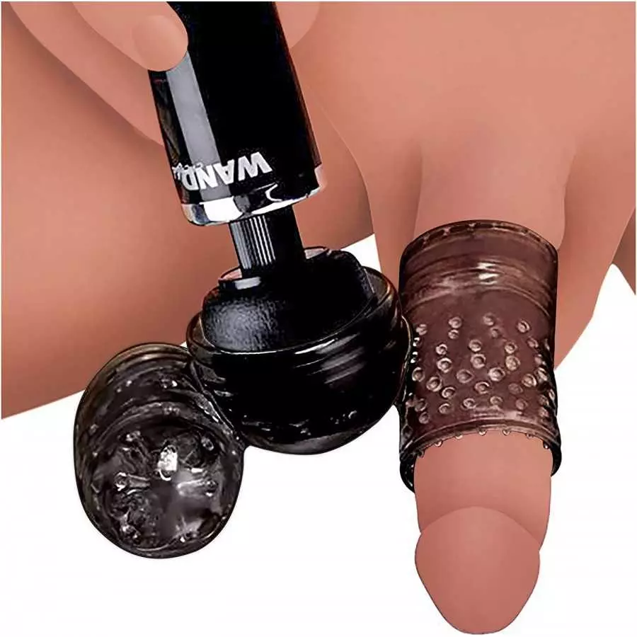 Master Series Thunder Stroke 2 in 1 Wand Masturbation Attachment, Black