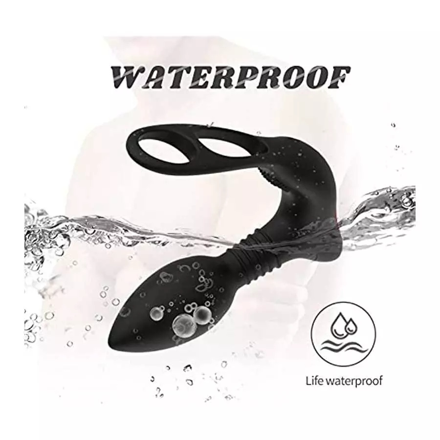 Diweit Prostate Massager Anal Vibrator with 3 in 1 Dual Motor Control 10 Vibration Modes Dual Penis Ring G-spot Vibrator with Re