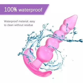 6PCS Waterproof Silicone Anales Trainer Set Pleasure Plug Toy for Women Men Anal Plug Stick Training Kit Large-Purple