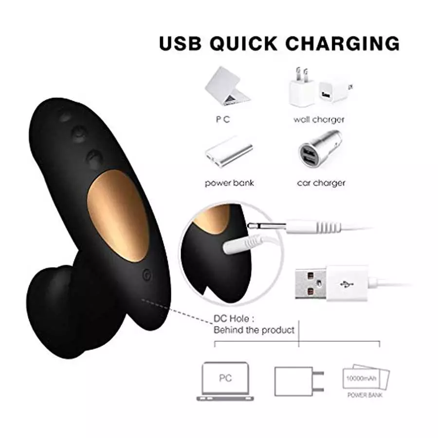 Prostate Vibrator, Anal Vibrator with Remote, Anal Butt Plug Sex Toy for Male Beginner, Also as Women Couple Vibrator, Rechargea