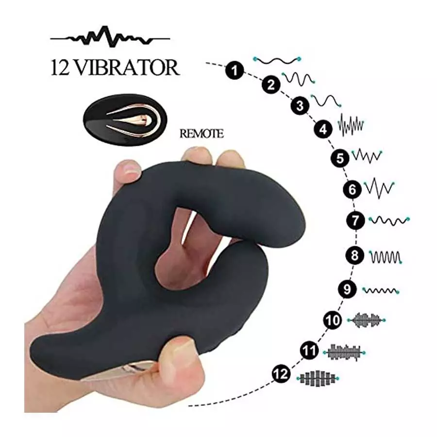 Prostate Vibrator, Anal Vibrator with Remote, Anal Butt Plug Sex Toy for Male Beginner, Also as Women Couple Vibrator, Rechargea