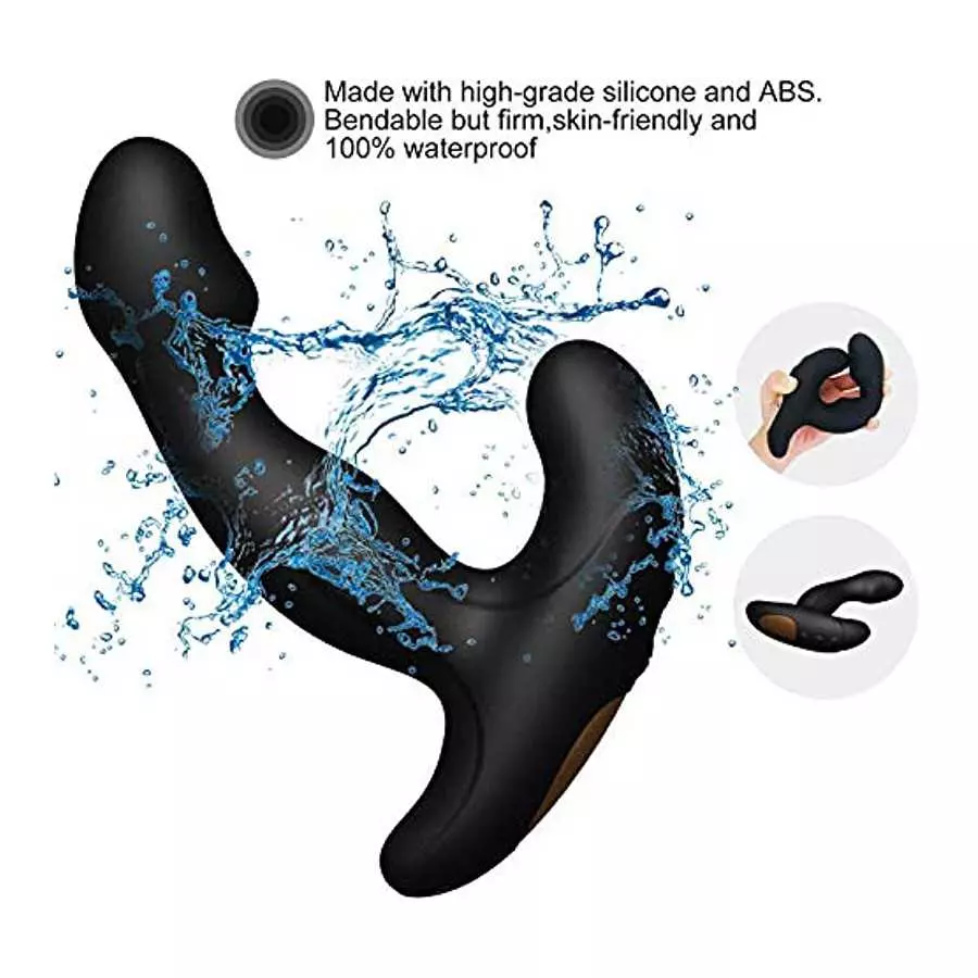 Prostate Vibrator, Anal Vibrator with Remote, Anal Butt Plug Sex Toy for Male Beginner, Also as Women Couple Vibrator, Rechargea