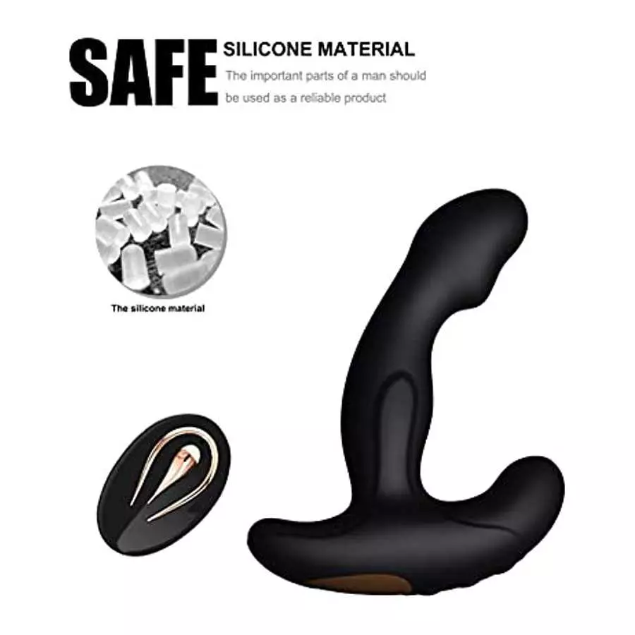 Prostate Vibrator, Anal Vibrator with Remote, Anal Butt Plug Sex Toy for Male Beginner, Also as Women Couple Vibrator, Rechargea