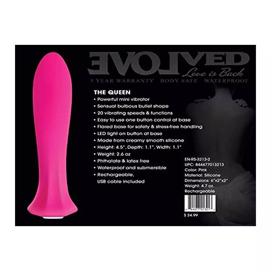 Evolved Novelties Vibrator | The Queen | Rechargeable Multi Speed and Waterproof