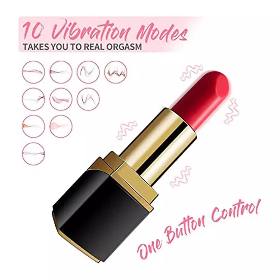 Bullet Vibrator, Mini Lipstick Clitorial Stimulation Toys, Rechargeable Waterproof G Spot Vibrator Sex Toys for Women Couples
