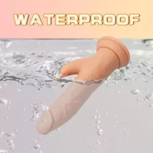 8 Inch Silicone Realistic Vibrating Dildo with Strong Suction Cup,Rabbit Dildo Vibrator with 2 Motors and 10 Vibration Modes,Rab