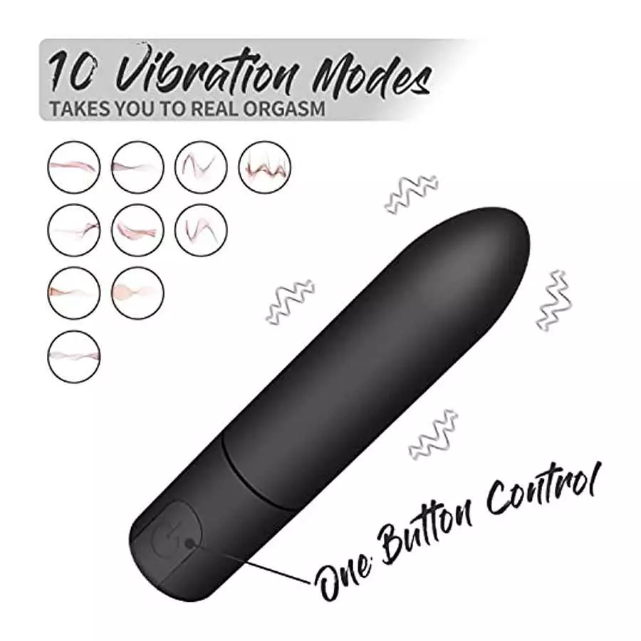 G Spot Bullet Vibrator Clitorals Stimulator - USB Rechargeable for Travel - 10 Modes Portable Waterproof Mini Nipple Vaginal Ana