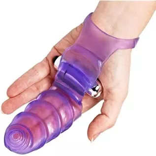 Frisky Double Finger Banger Vibrating G-spot Glove, Assorted (AE593)