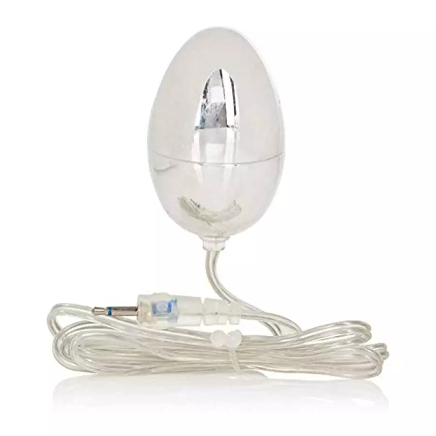 CalExotics Sterling Collection - Wired Bullet Egg Vibrator - Sex Toys for Couples, Adult Vibe Massager - Silver