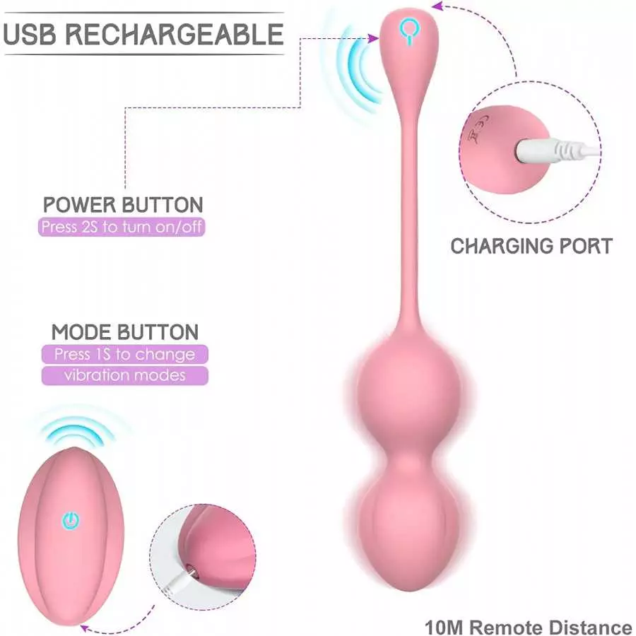 Love Eggs Bullet Vibrator with Remote Control for G-Spot Stimulation AL'OFA Vibrating Eggs Wearable Love Balls with 10 Vibration