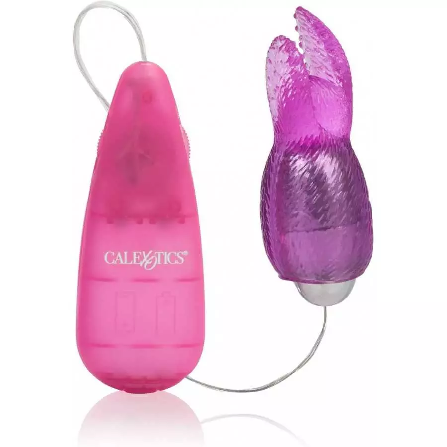 CalExotics Pocket Exotics Bunny Bullet - Vibrator with Rabbit Tickler - Sex Toys for Couples - Adult Vibe Egg Massager - Pink