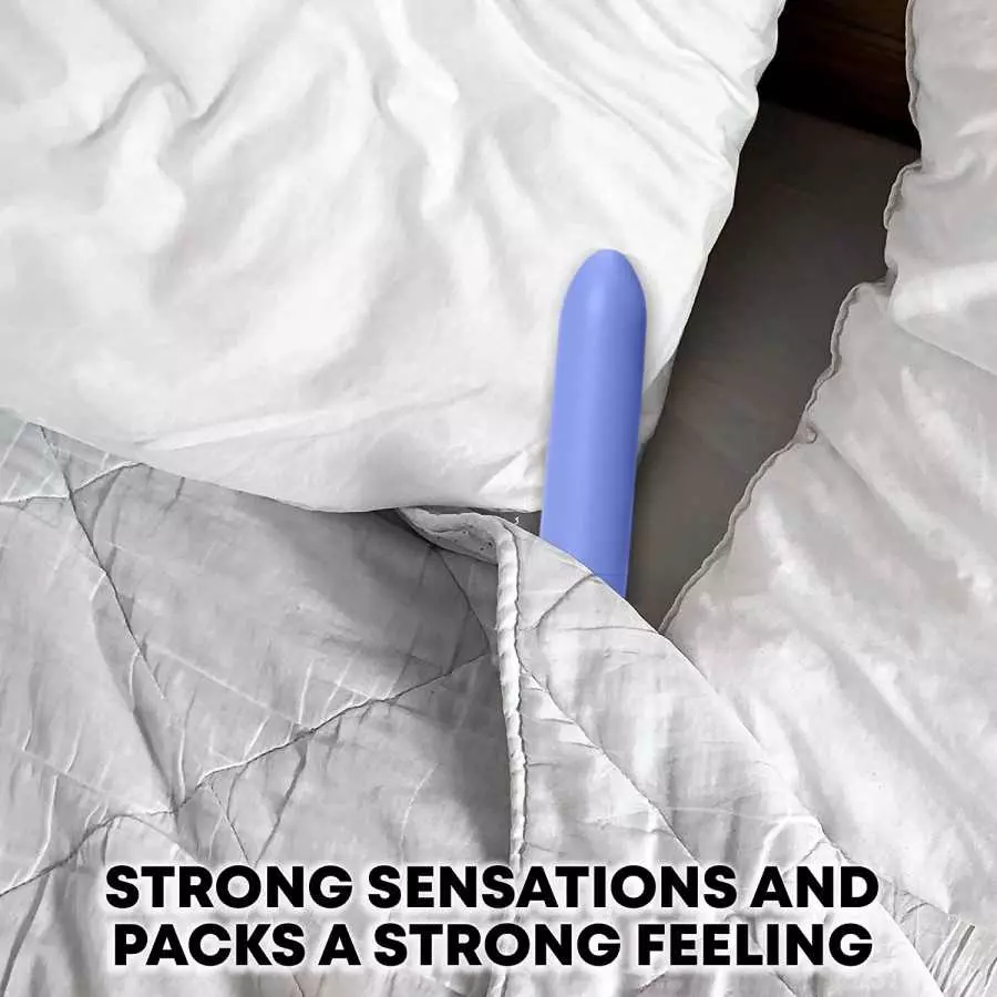 Dame Products Zee Handheld Portable Small Massager, Strong Massaging, Water Resistant Bullet - Citrus Color