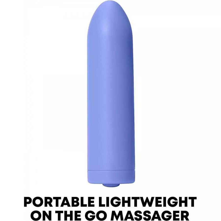 Dame Products Zee Handheld Portable Small Massager, Strong Massaging, Water Resistant Bullet - Citrus Color