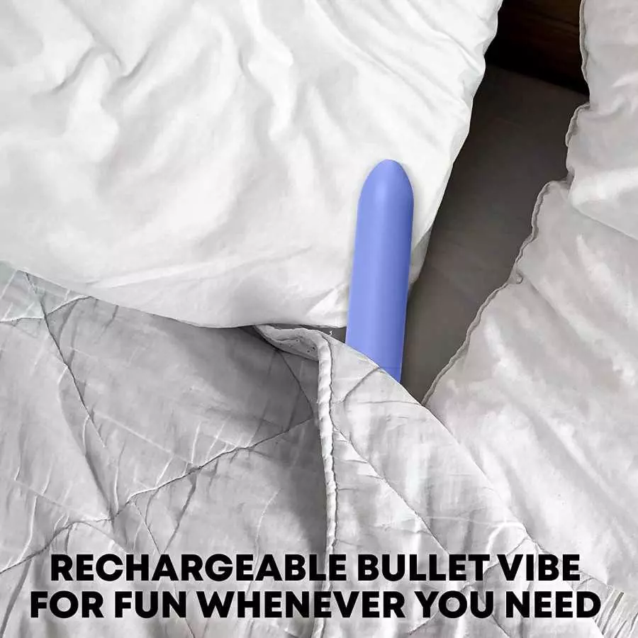 Dame Products Zee Handheld Portable Small Massager, Strong Massaging, Water Resistant Bullet - Citrus Color