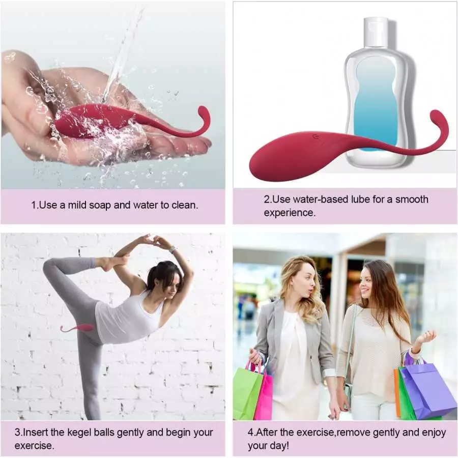 Bullet Vibrator, Vibrating Bullet Sex Toy for Women Vibrating Ball, Powerful & Quiet Wireless Silicone Stimulator, Bluetooth Rem