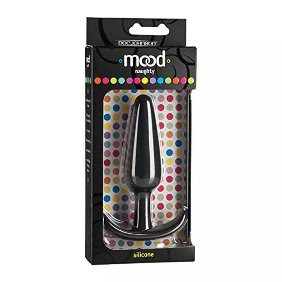 Doc Johnson Mood - Naughty 1 - Silicone Anal Plug - Large - 4.9 in. Long and 1.3 in. Wide - Tapered Base for Comfort Between The