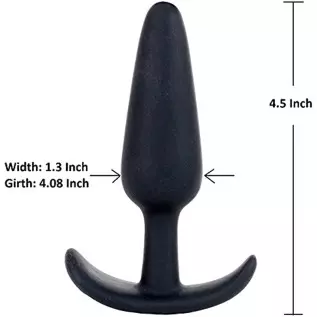 Doc Johnson Mood - Naughty 1 - Silicone Anal Plug - Large - 4.9 in. Long and 1.3 in. Wide - Tapered Base for Comfort Between The